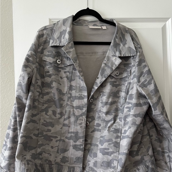 Belle Kim Gravel - Gravel Camo Jean Jacket Stretch - Picture 1 of 3